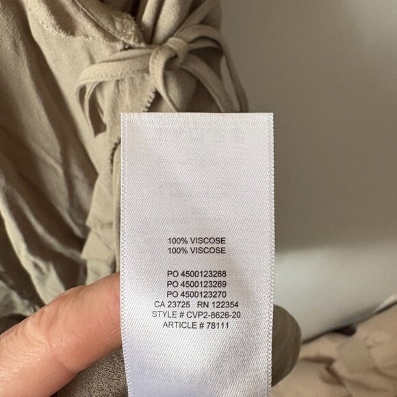 Aritzia Sunday Best New Ruffle Wrap Dress Dry Basil Green Size Small - Picture 6 of 6